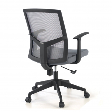 silla giratoria gris silla de escritorio malla brazos fijos soporte lumbar 8