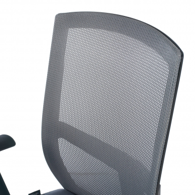 silla giratoria gris silla de escritorio malla brazos fijos soporte lumbar 6