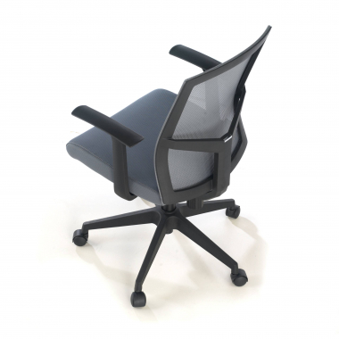 silla giratoria gris silla de escritorio malla brazos fijos soporte lumbar 7