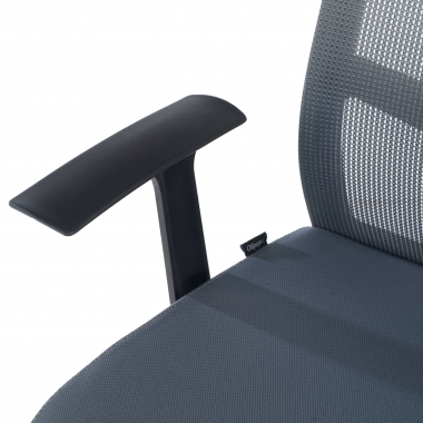 silla giratoria gris silla de escritorio malla brazos fijos soporte lumbar 4