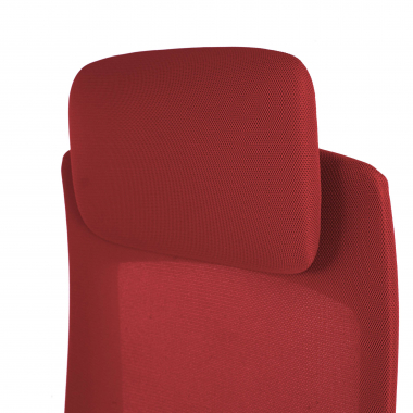 silla ergonomica blanco rojo estructura blanca tela brazos regulables 3d 6