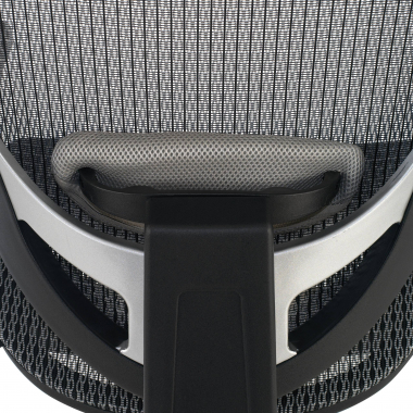 silla de oficina gris flex malla brazos moviles soporte lumbar reposacabezas 5
