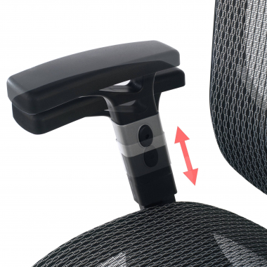 silla de oficina gris flex malla brazos moviles soporte lumbar reposacabezas 7