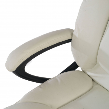 sillon de oficina blanco denis piel sintetica brazos tapizados 7