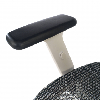silla ergonomica blanco gris estructura blanca malla brazos regulables 3d doble soporte lumbar reposacabezas 7