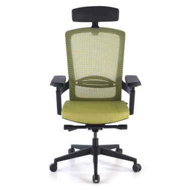 silla ergonomica verde wagner malla brazos regulables 3d soporte lumbar 3