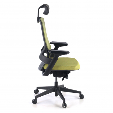 silla ergonomica verde wagner malla brazos regulables 3d soporte lumbar 4