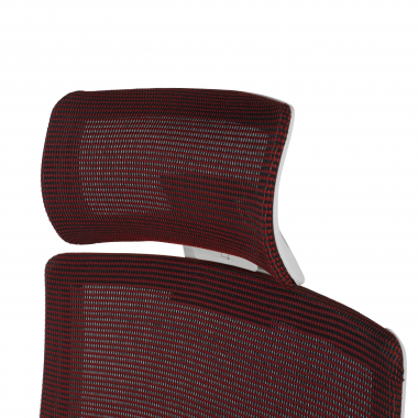 silla de oficina blanco rojo boston malla brazos regulables 3d reposacabezas 6