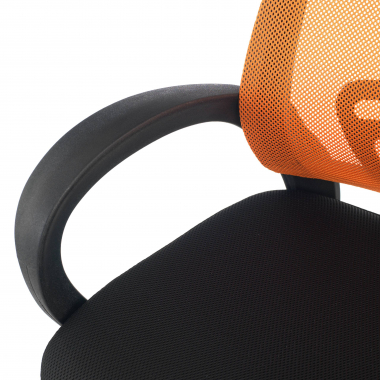 silla de escritorio infantil naranja canton malla brazos fijos 5