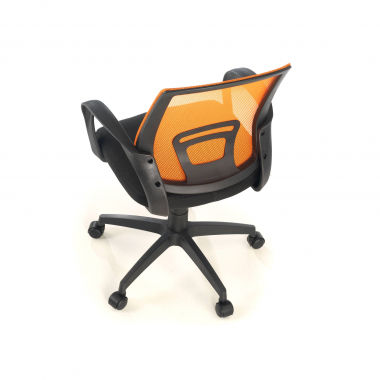 silla de escritorio infantil naranja canton malla brazos fijos 7