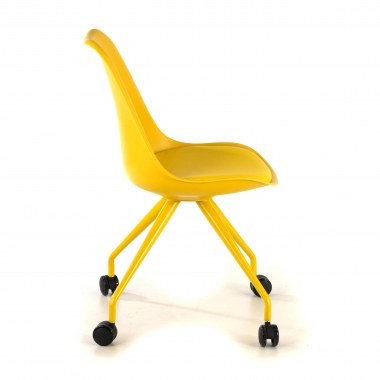 silla de escritorio infantil amarillo silla de escritorio plastico sin brazos 4