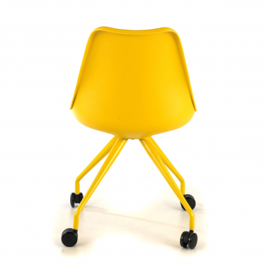 silla de escritorio infantil amarillo silla de escritorio plastico sin brazos 6
