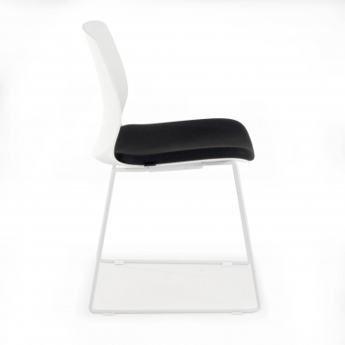 silla confidente negro silla sin brazos tela sin brazos 3