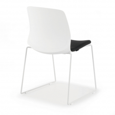 silla confidente negro silla sin brazos tela sin brazos 5