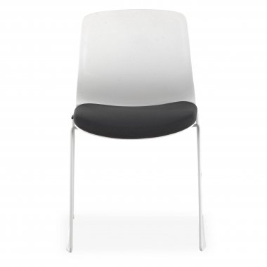 silla confidente gris silla sin brazos tela sin brazos 3