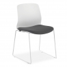 Silla confidente Swing, Cómoda, apilable, asiento tapizado