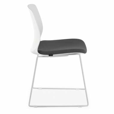 silla confidente gris silla sin brazos tela sin brazos 5