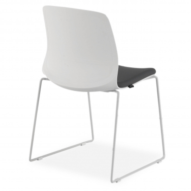 silla confidente gris silla sin brazos tela sin brazos 6