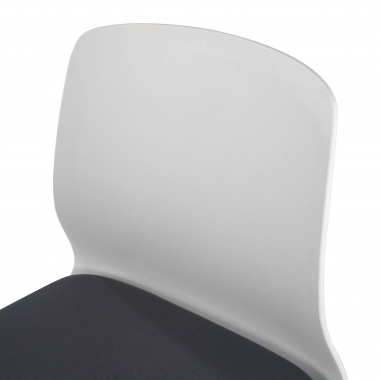 silla confidente gris silla sin brazos tela sin brazos 4