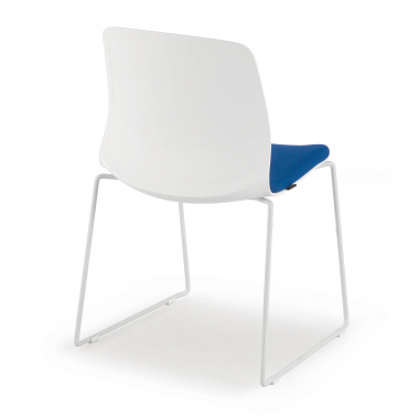 silla confidente azul silla sin brazos tela sin brazos 5