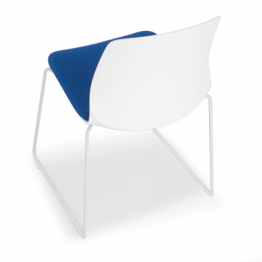 silla confidente azul silla sin brazos tela sin brazos 6