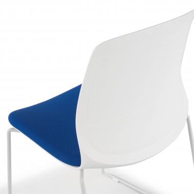 silla confidente azul silla sin brazos tela sin brazos 7