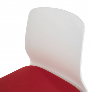silla confidente rojo silla sin brazos tela sin brazos 7