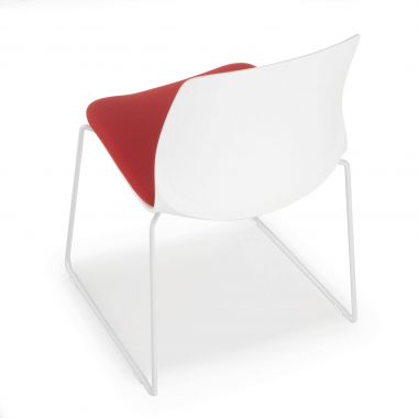 silla confidente rojo silla sin brazos tela sin brazos 5