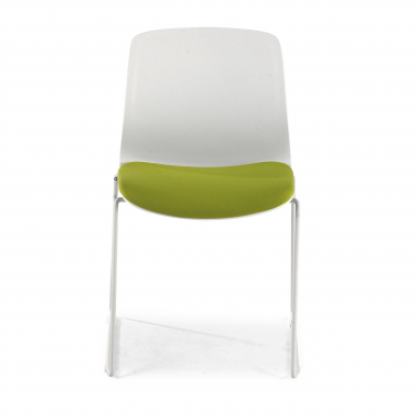 silla confidente verde silla sin brazos tela sin brazos 4