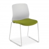 Silla confidente Swing, Cómoda, apilable, asiento tapizado