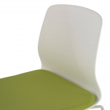 silla confidente verde silla sin brazos tela sin brazos 5
