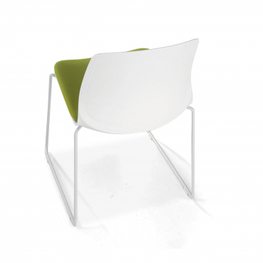 silla confidente verde silla sin brazos tela sin brazos 8