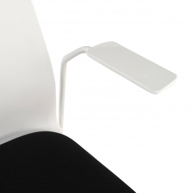 silla confidente blanco negro silla con brazos tela brazos fijos 7