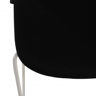 silla confidente blanco negro silla con brazos tela brazos fijos 8