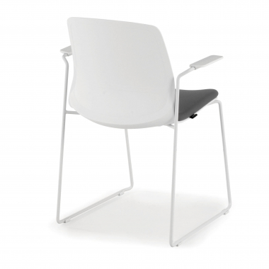 silla confidente blanco gris silla con brazos tela brazos fijos 7