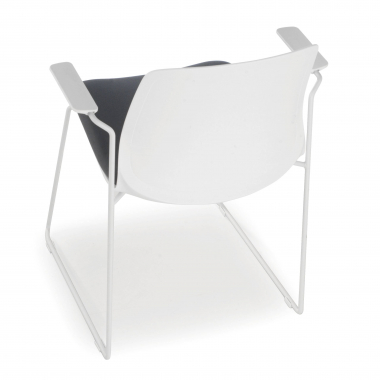silla confidente blanco gris silla con brazos tela brazos fijos 5