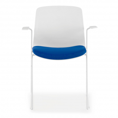 silla confidente blanco azul silla con brazos tela brazos fijos 3