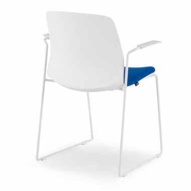 silla confidente blanco azul silla con brazos tela brazos fijos 7