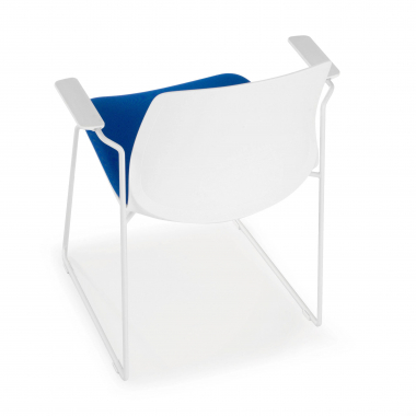 silla confidente blanco azul silla con brazos tela brazos fijos 9
