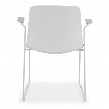 silla confidente blanco rojo silla con brazos tela brazos fijos 9