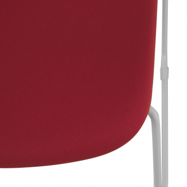 silla confidente blanco rojo silla con brazos tela brazos fijos 8