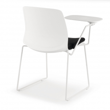 silla con pala blanco negro silla con pala de escritura tela sin brazos 7