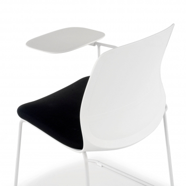 silla con pala blanco negro silla con pala de escritura tela sin brazos 9