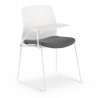 Silla confidente Swing, Cómoda, apilable, asiento tapizado