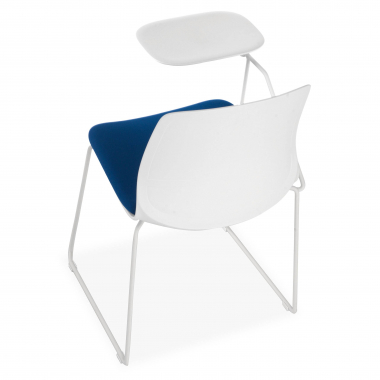 silla con pala blanco azul silla con pala de escritura tela sin brazos 9