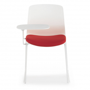 silla con pala blanco rojo silla con pala de escritura tela sin brazos 3