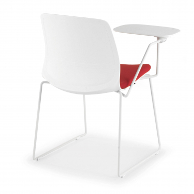 silla con pala blanco rojo silla con pala de escritura tela sin brazos 6