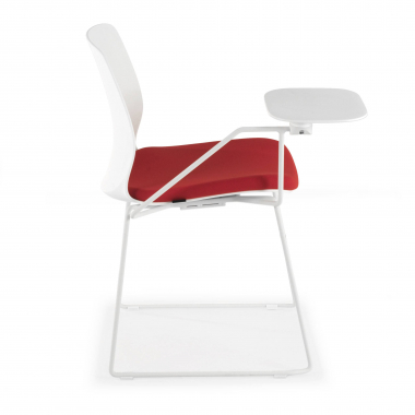silla con pala blanco rojo silla con pala de escritura tela sin brazos 4