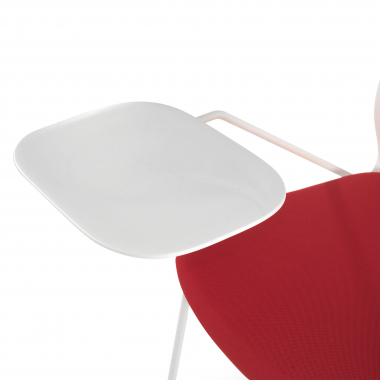 silla con pala blanco rojo silla con pala de escritura tela sin brazos 5