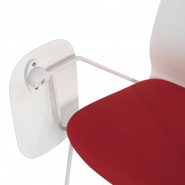 silla con pala blanco rojo silla con pala de escritura tela sin brazos 7